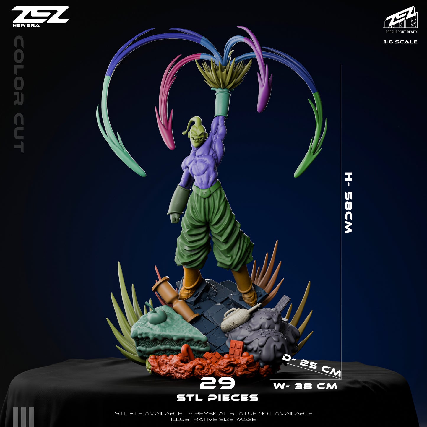 Majin Boo Statue 3D-Printed Kit