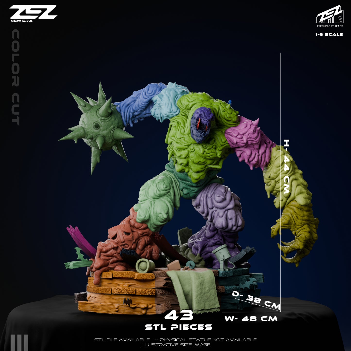 Clayface Statue 3D-Printed Kit