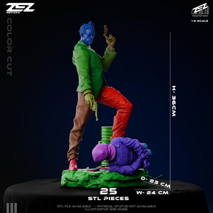 Two Face Statue 3D-Printed Kit