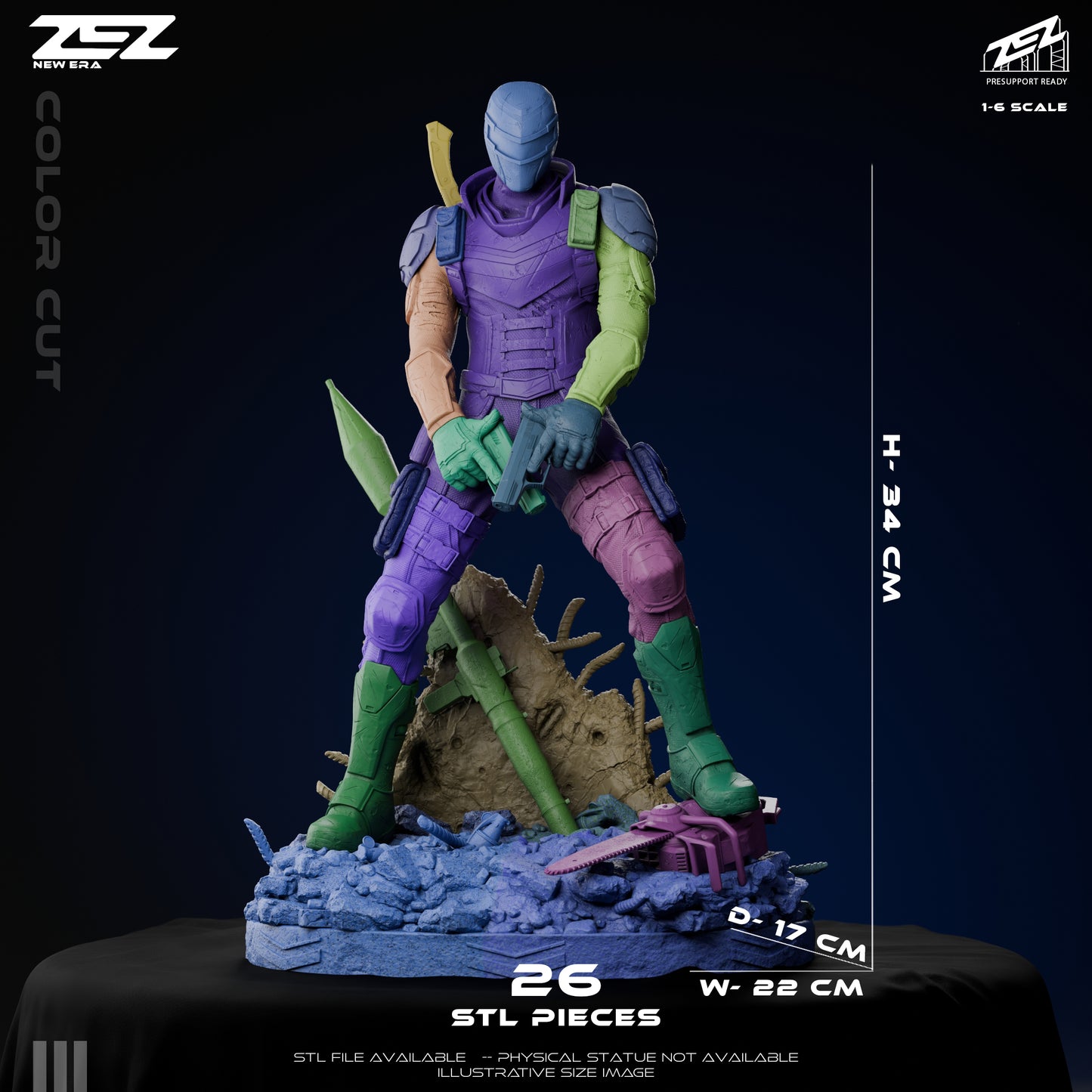 Vigilante Statue 3D-Printed Kit