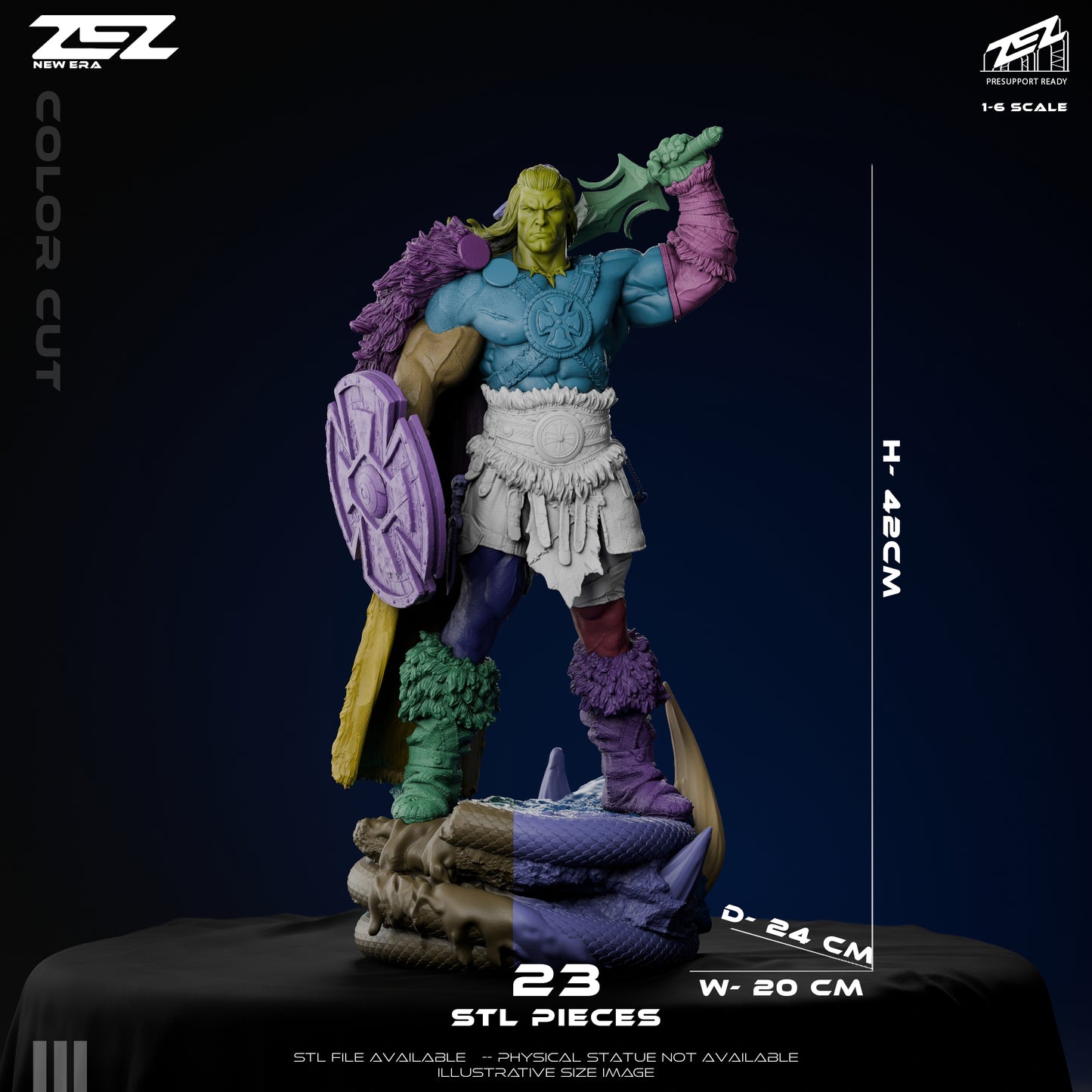 He-Man (Museum Pose) Statue 3D-Printed Kit