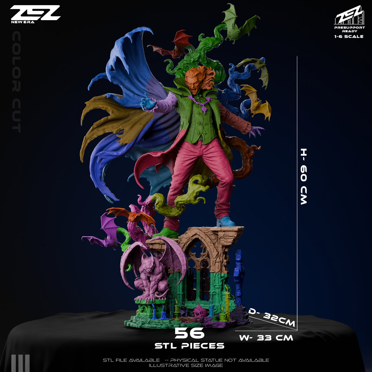 Dracula Statue 3D-Printed Kit