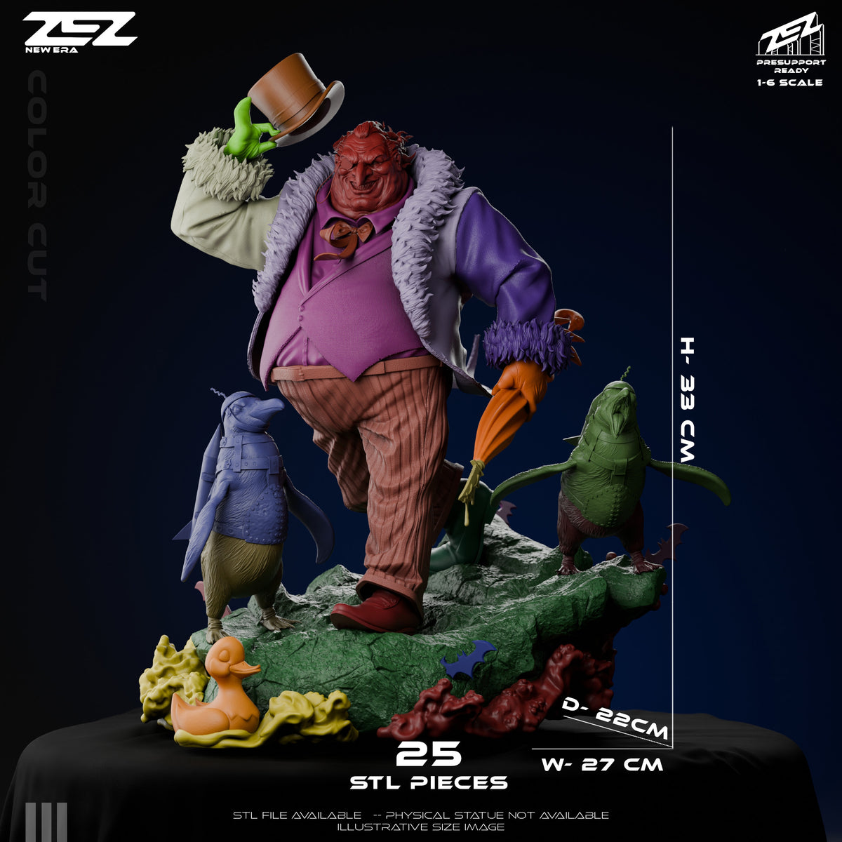 Penguin Statue 3D-Printed Kit