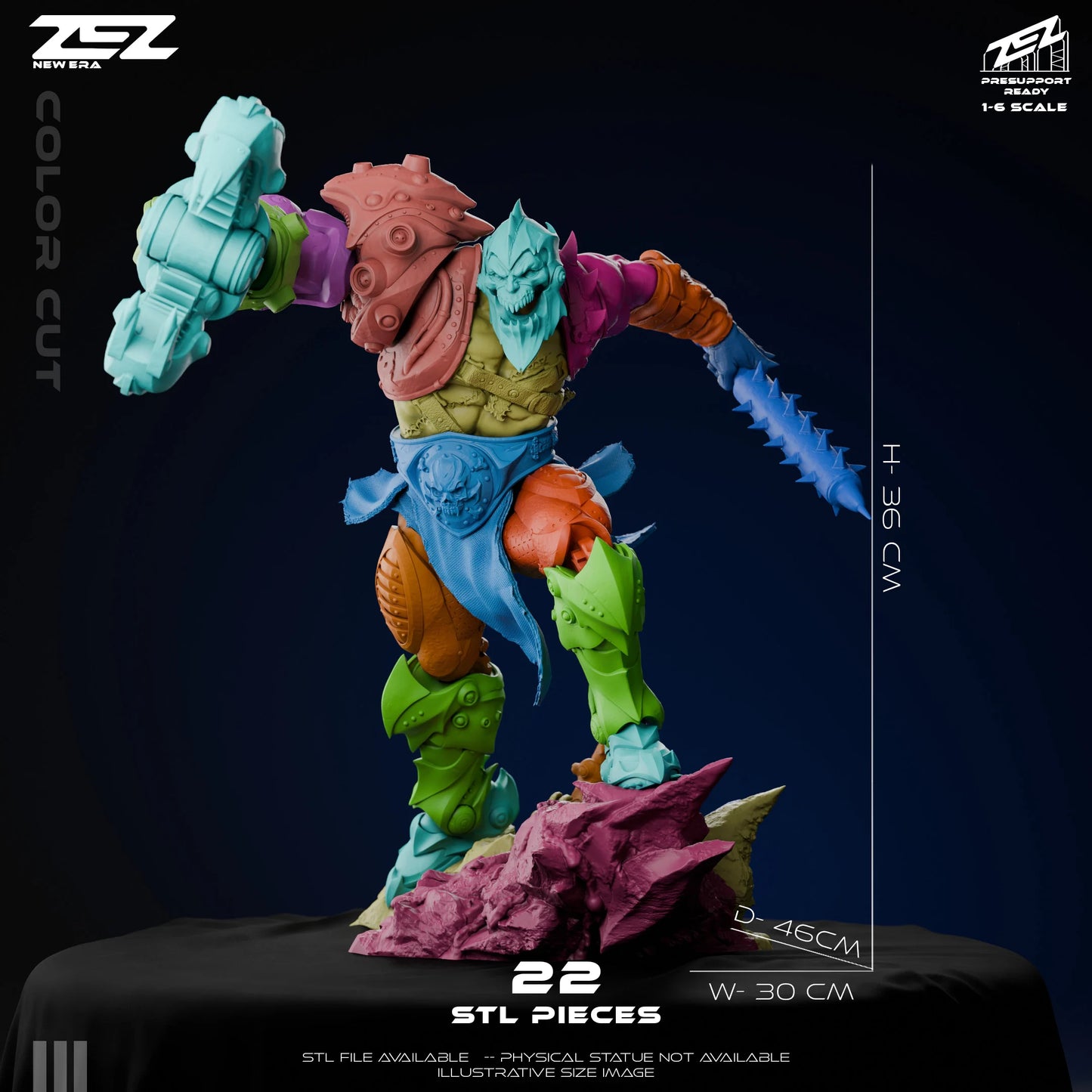 Trapjaw Statue 3D-Printed Kit