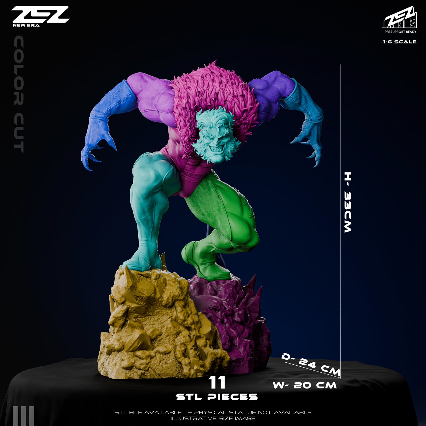 Sabretooth Statue 3D-Printed Kit