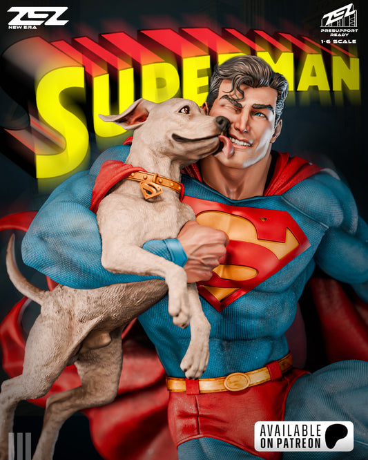 Superman And Krypto Statue