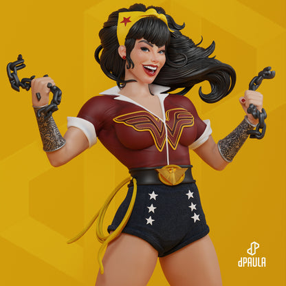 Wonder Woman Bombshell Statue 3D-Printed Kit