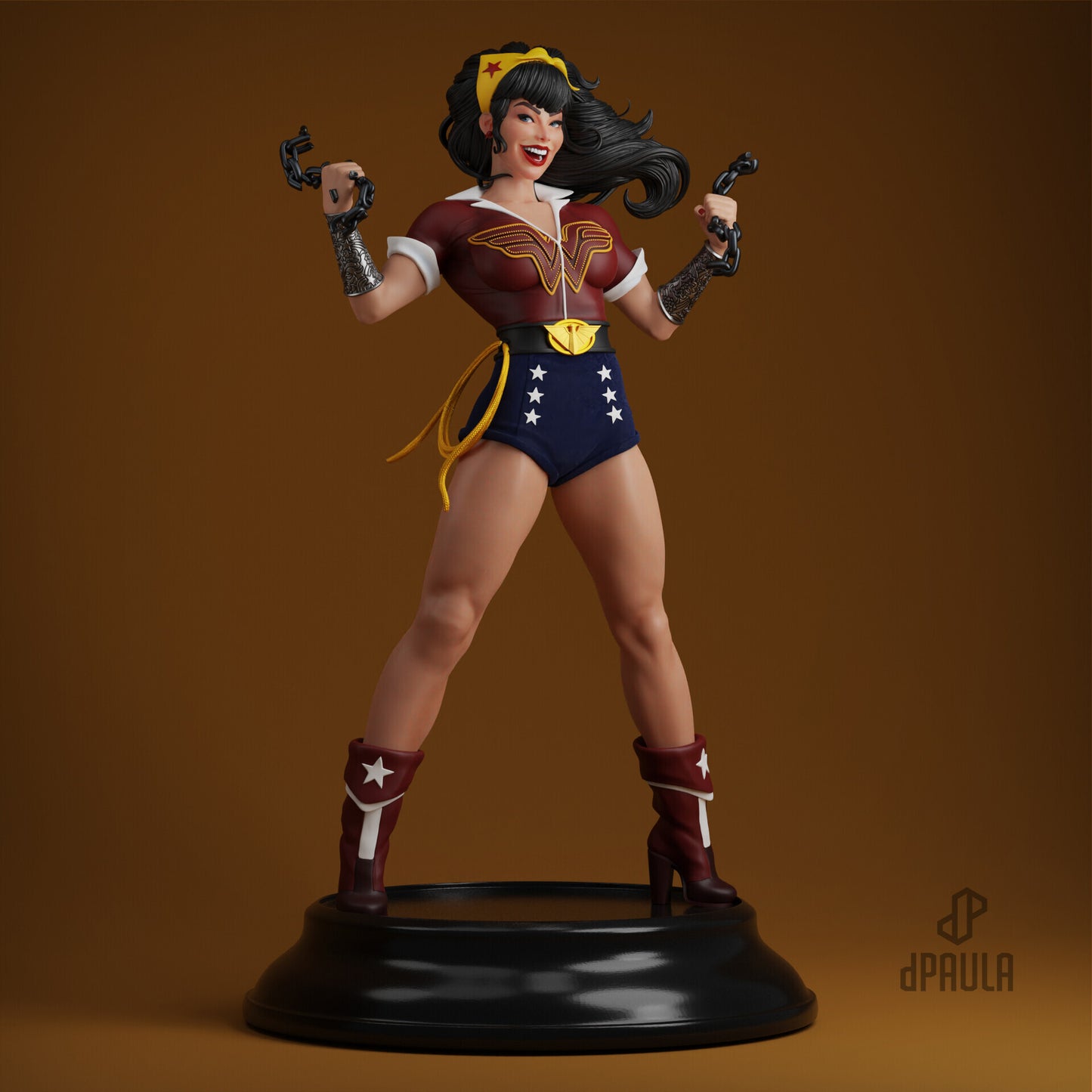 Wonder Woman Bombshell Statue 3D-Printed Kit