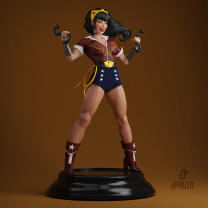Wonder Woman Bombshell Statue 3D-Printed Kit