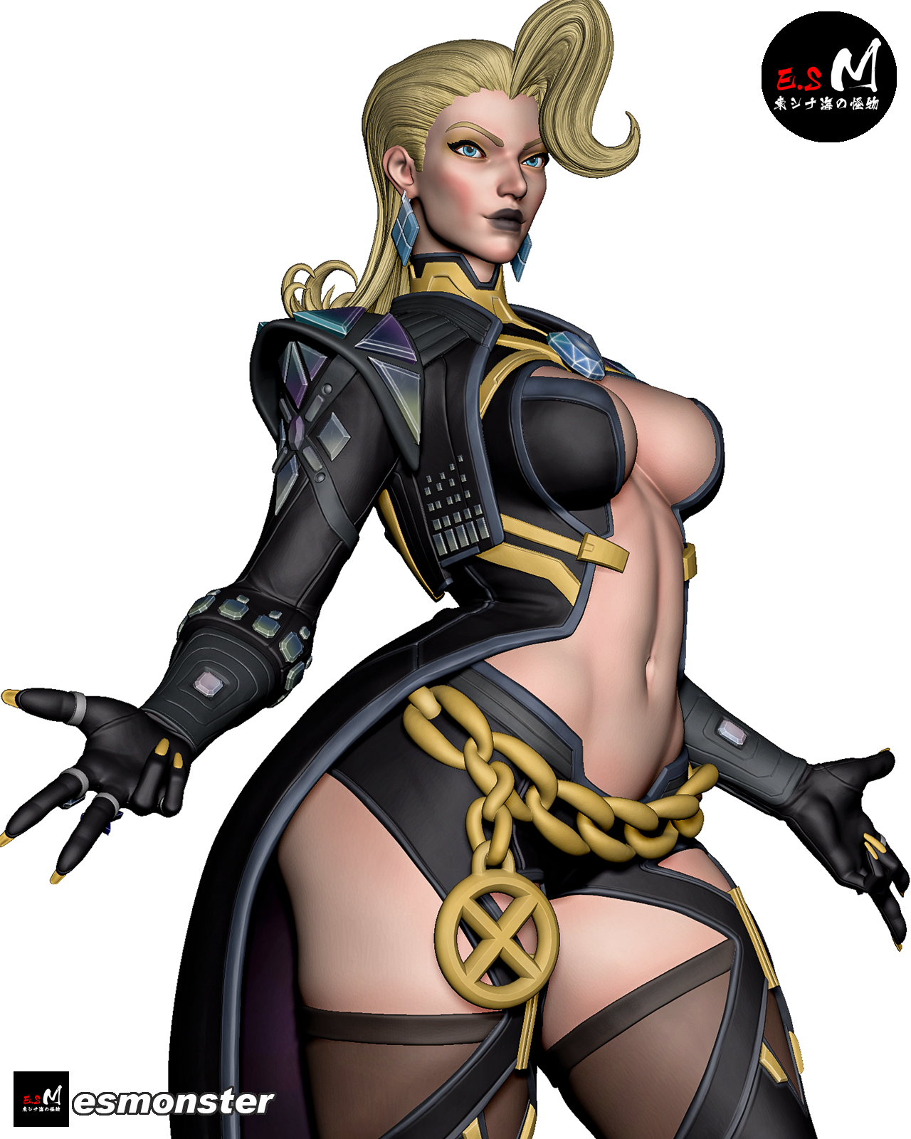 Emma Frost (X Revolution Pose 1) Statue 3D-Printed