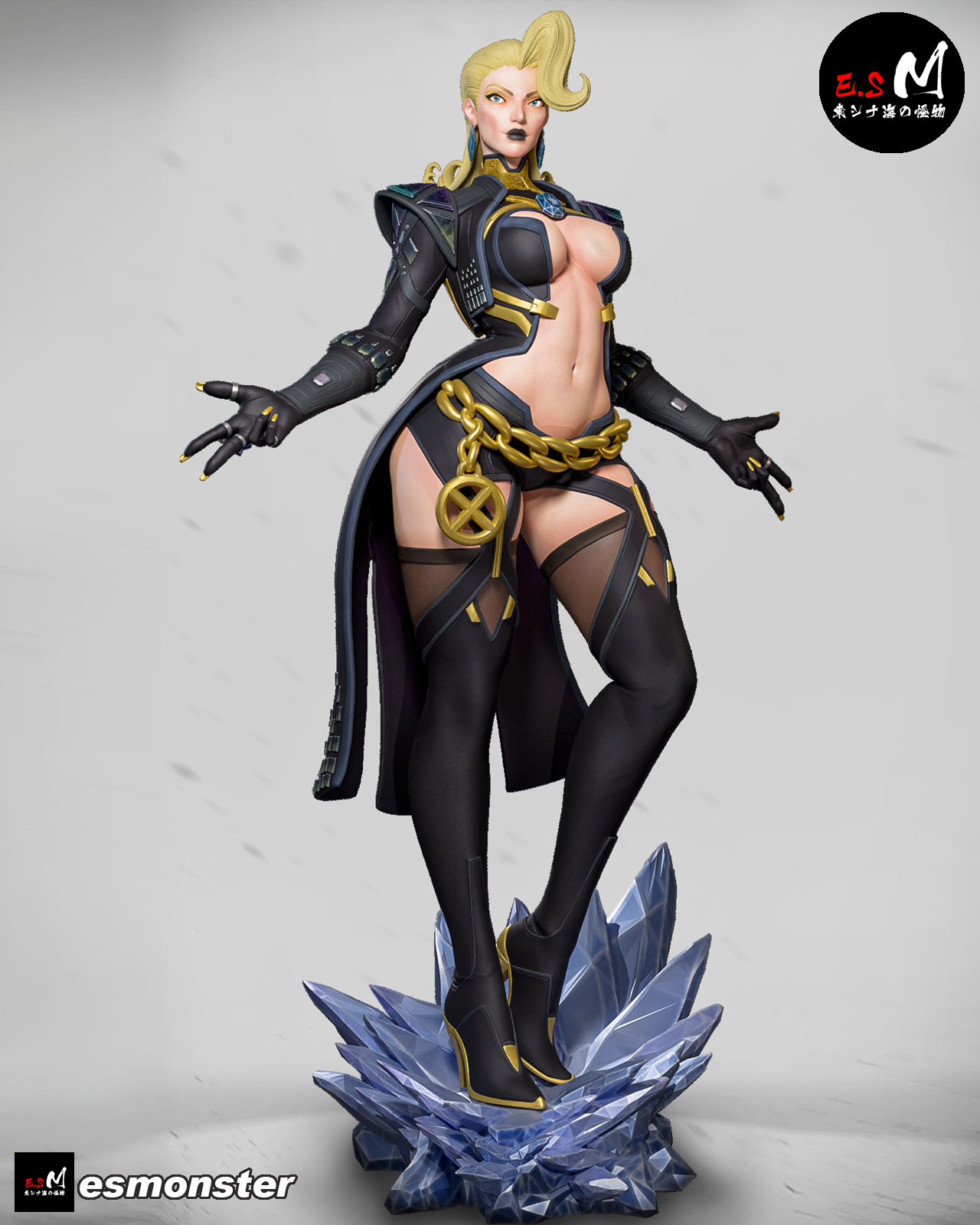 Emma Frost (X Revolution Pose 1) Statue 3D-Printed