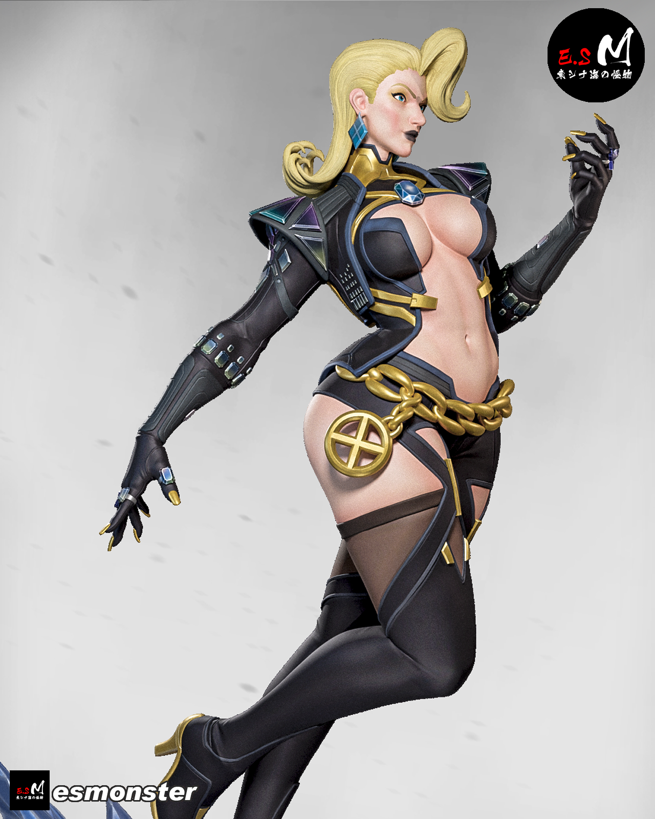 Emma Frost (X Revolution Pose 2 Statue 3D-Printed
