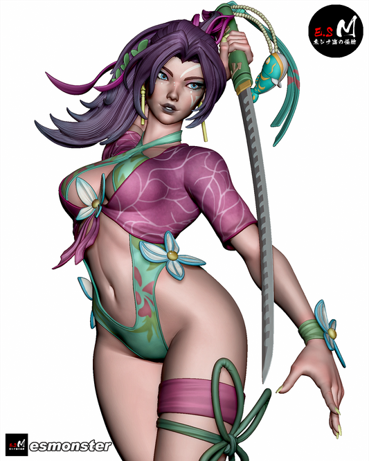 Psylocke (Summer) Pose 1 Statue 3D-Printed Kit