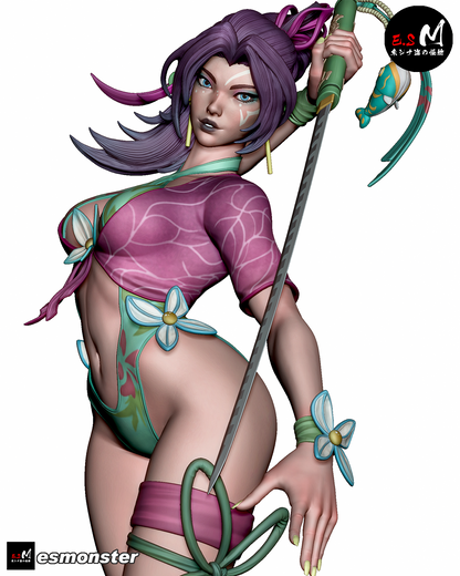 Psylocke (Summer) Pose 1 Statue 3D-Printed Kit