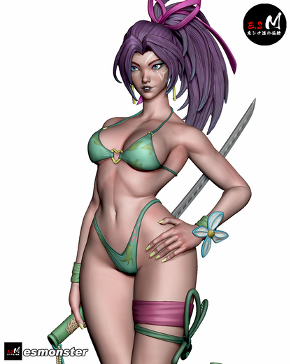 Psylocke (Summer) Pose 2 Statue 3D-Printed Kit