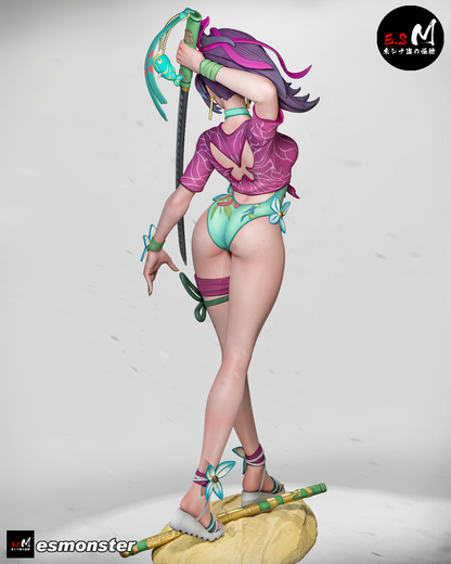 Psylocke (Summer) Pose 1 Statue 3D-Printed Kit