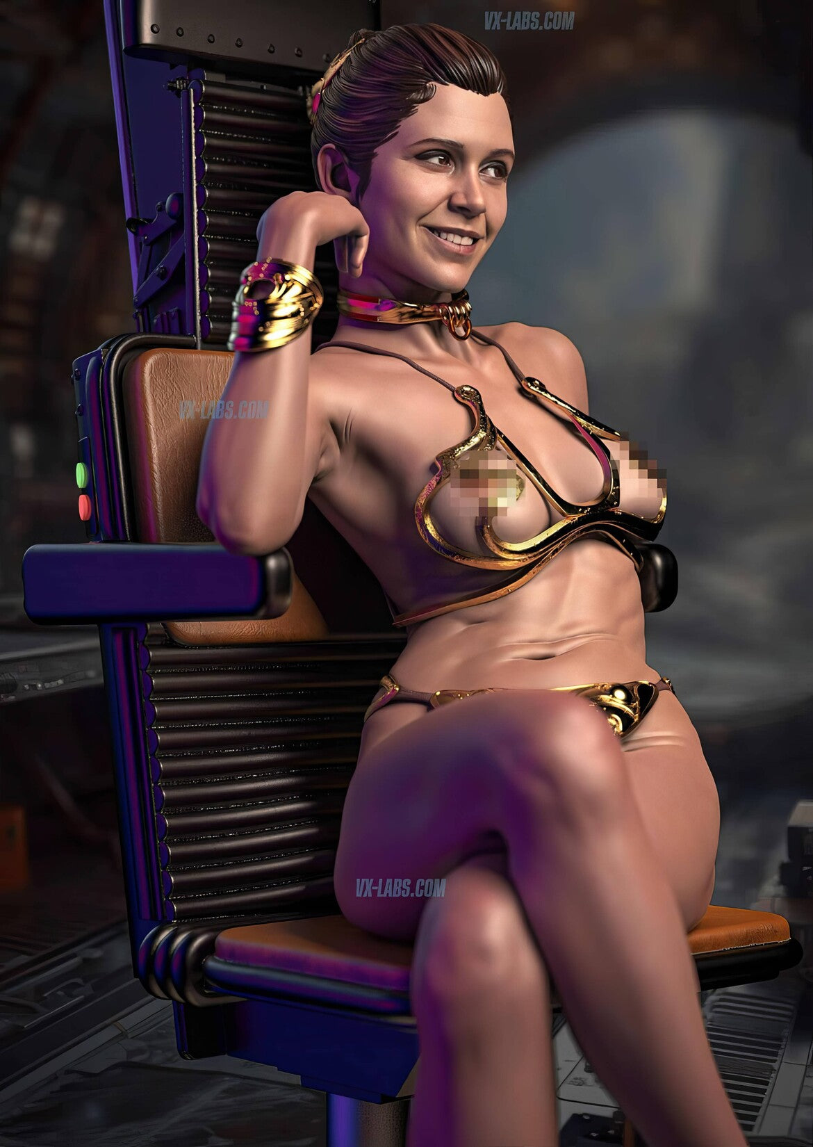 Princess Leia - Rebel Throne Statue