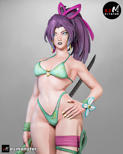 Psylocke (Summer) Pose 2 Statue 3D-Printed Kit