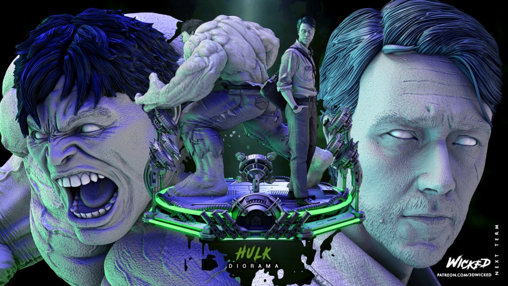 Incredible Hulk & Bruce Banner Diorama