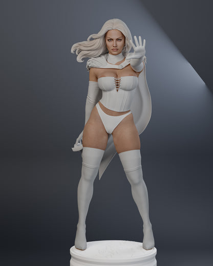 Emma Frost Statue 3D-Printed Kit