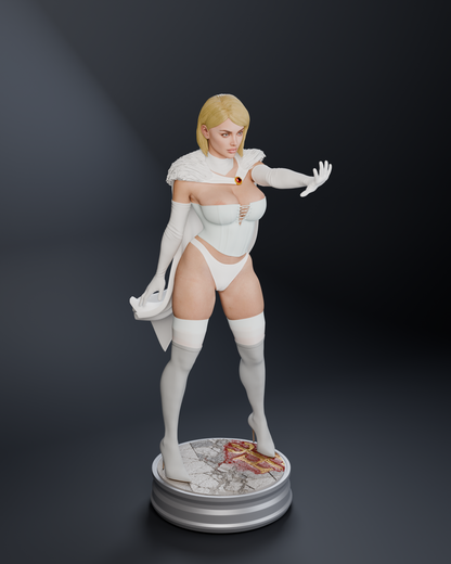 Emma Frost Statue 3D-Printed Kit