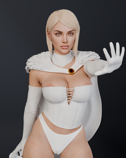 Emma Frost Statue 3D-Printed Kit