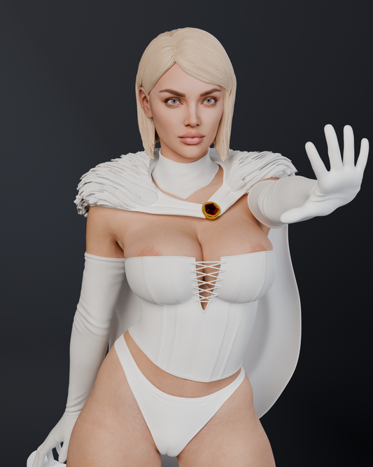 Emma Frost Statue 3D-Printed Kit