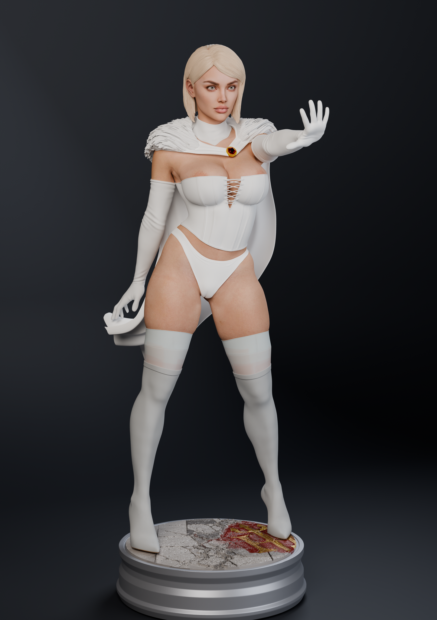Emma Frost Statue 3D-Printed Kit