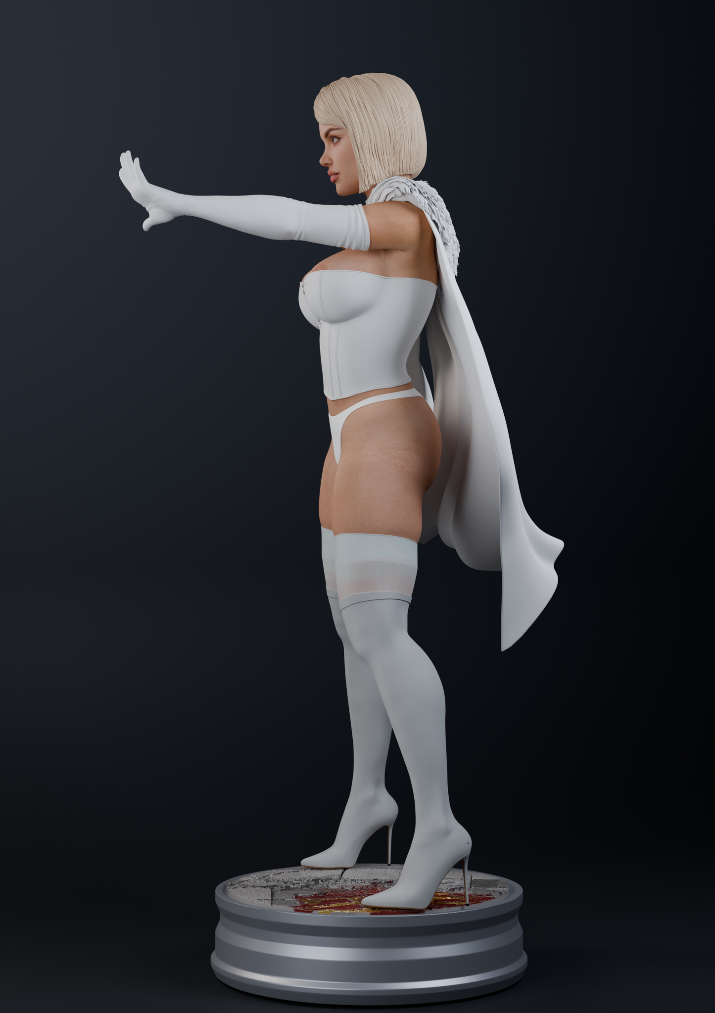 Emma Frost Statue 3D-Printed Kit