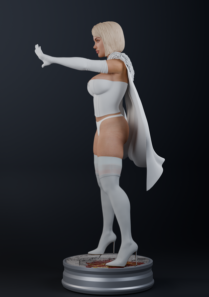 Emma Frost Statue 3D-Printed Kit