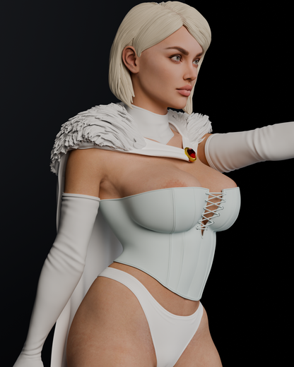 Emma Frost Statue 3D-Printed Kit