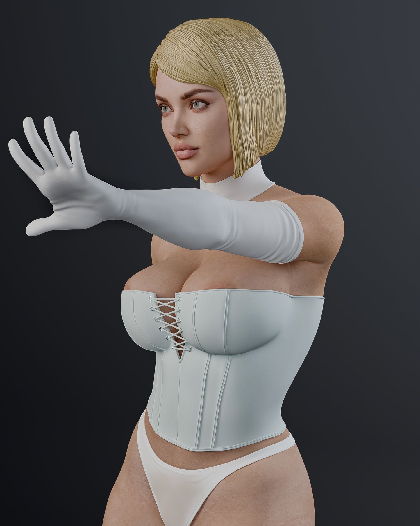 Emma Frost Statue 3D-Printed Kit