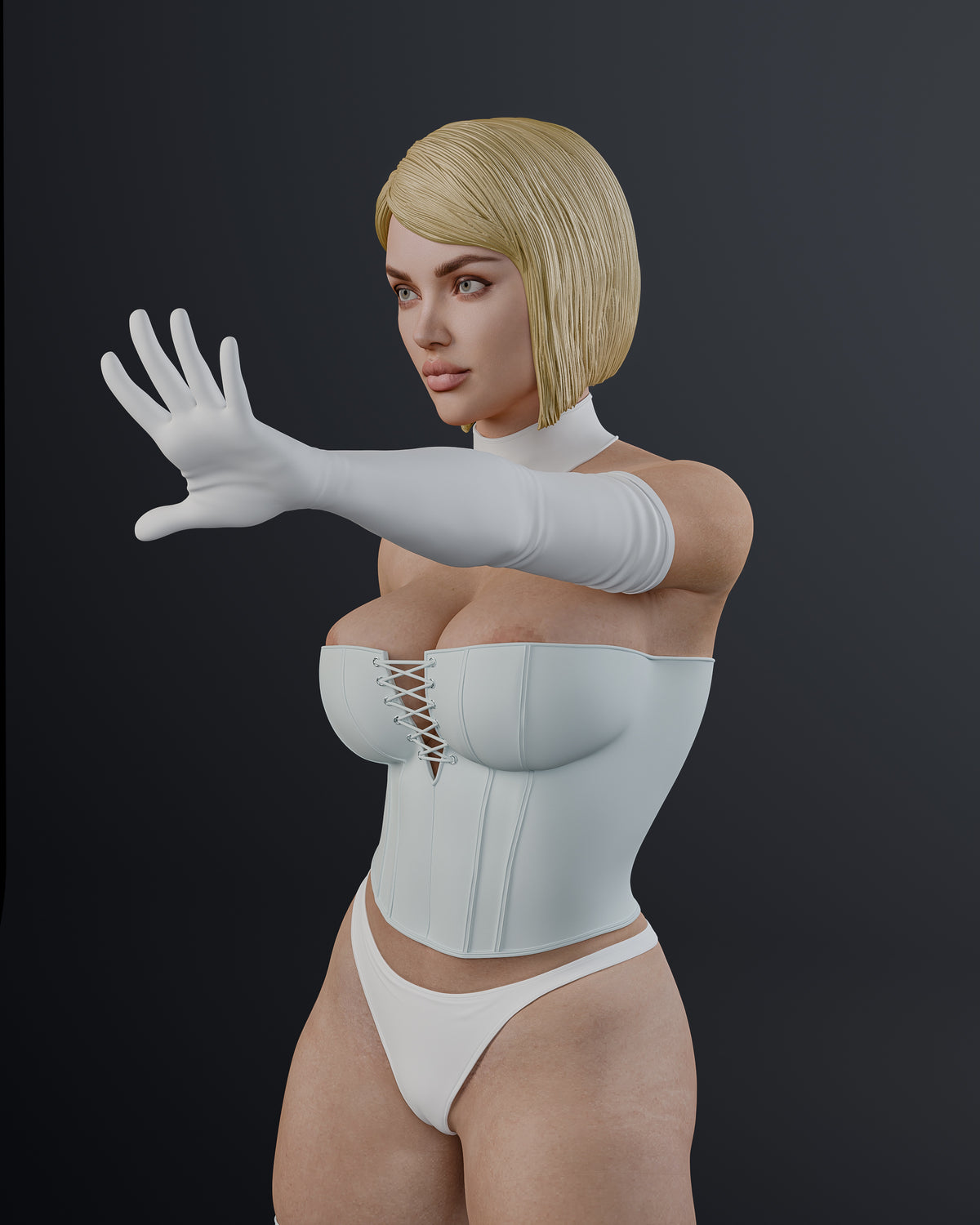 Emma Frost Statue 3D-Printed Kit