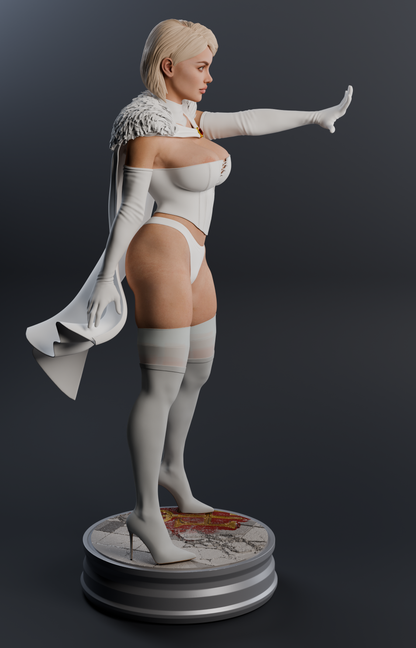 Emma Frost Statue 3D-Printed Kit