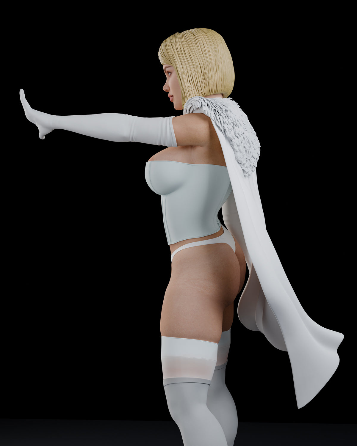 Emma Frost Statue 3D-Printed Kit