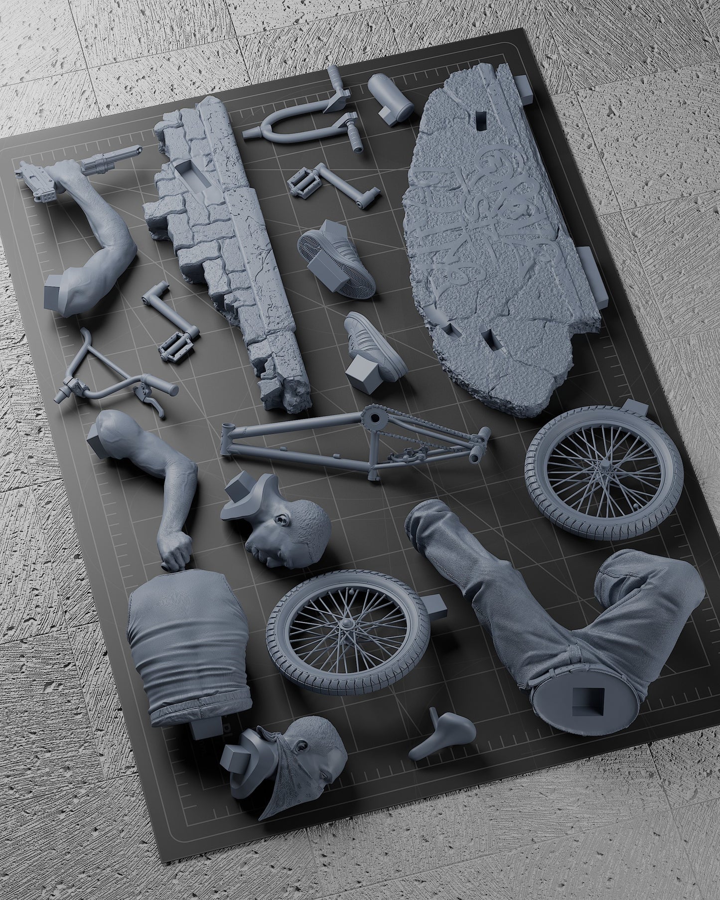 CJ (GTA) Statue 3D-Printed Kit