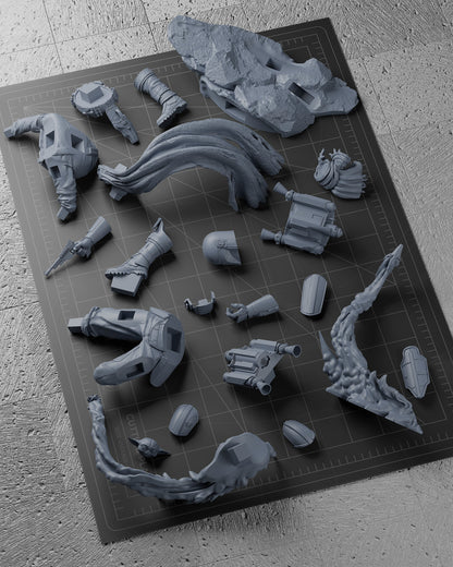 Mandalorian Statue 3D-Printed Kit
