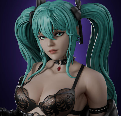Hatsune Miku Statue 3D-Printed Kit