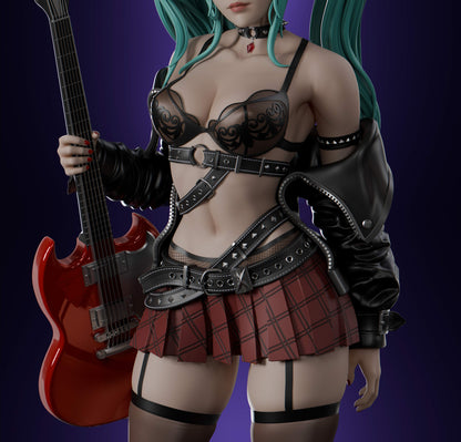 Hatsune Miku Statue 3D-Printed Kit