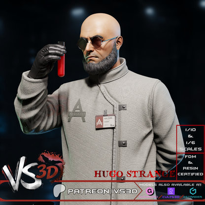 Hugo Strange Statue 3D-Printed Kit