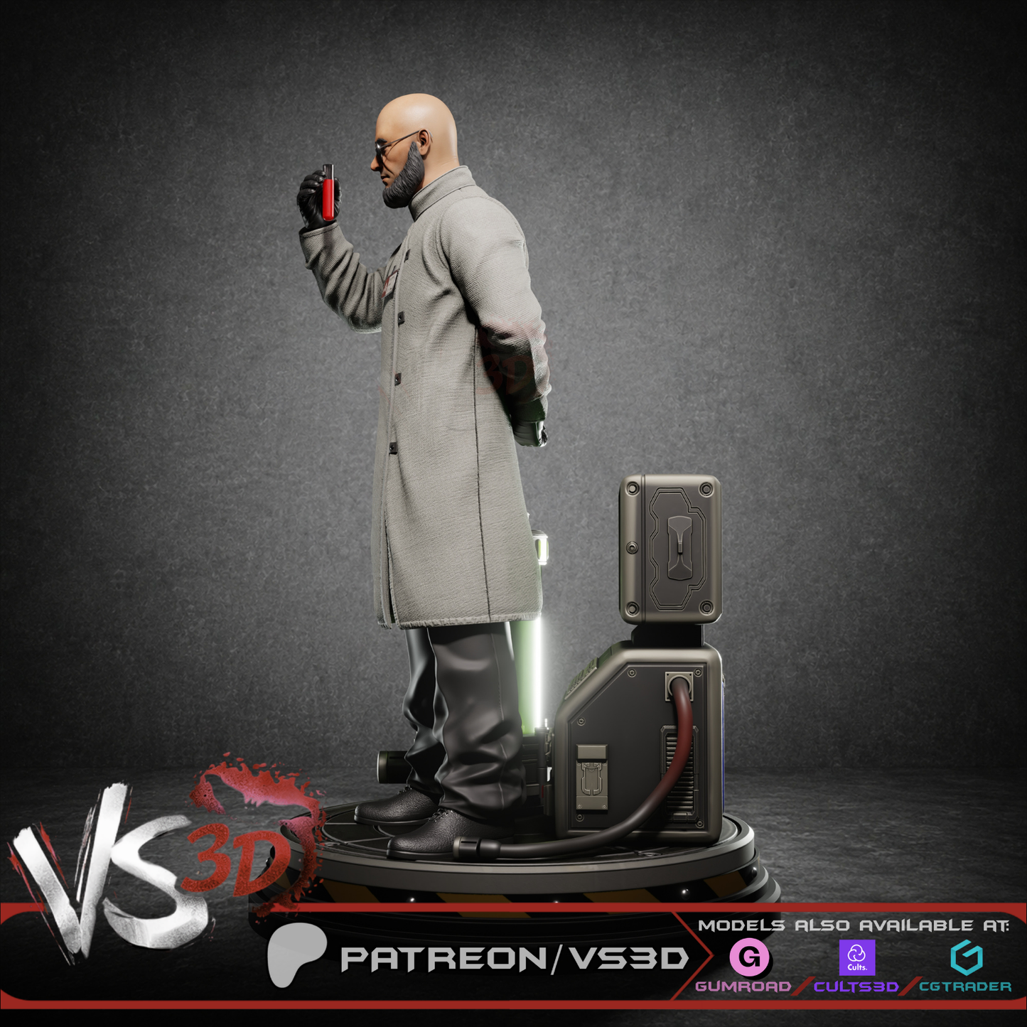 Hugo Strange Statue 3D-Printed Kit