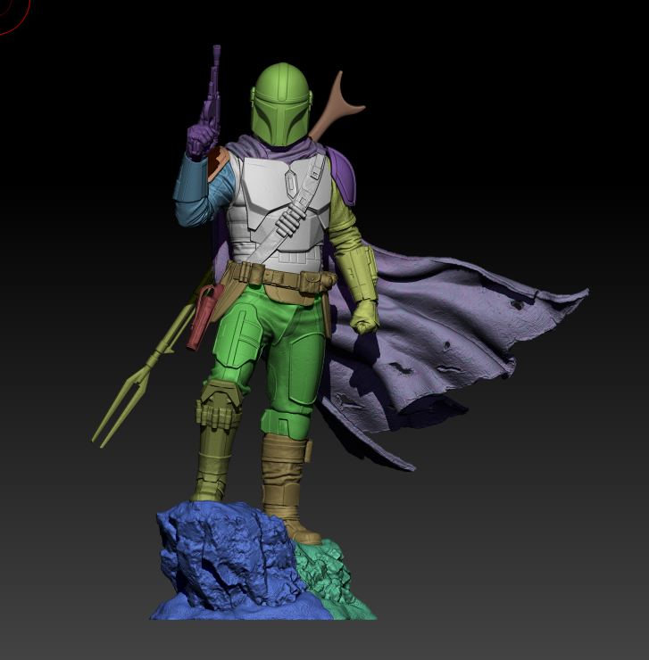 The Mandalorian Statue 3D-Printed Kit