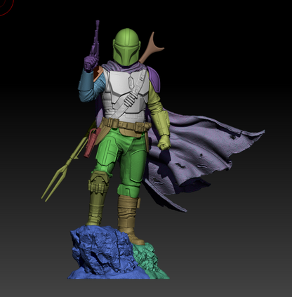 The Mandalorian Statue 3D-Printed Kit