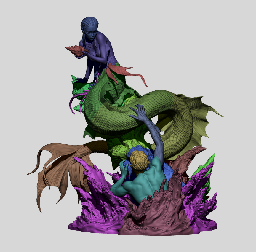 Mermaid Statue 3D-Printed Kit