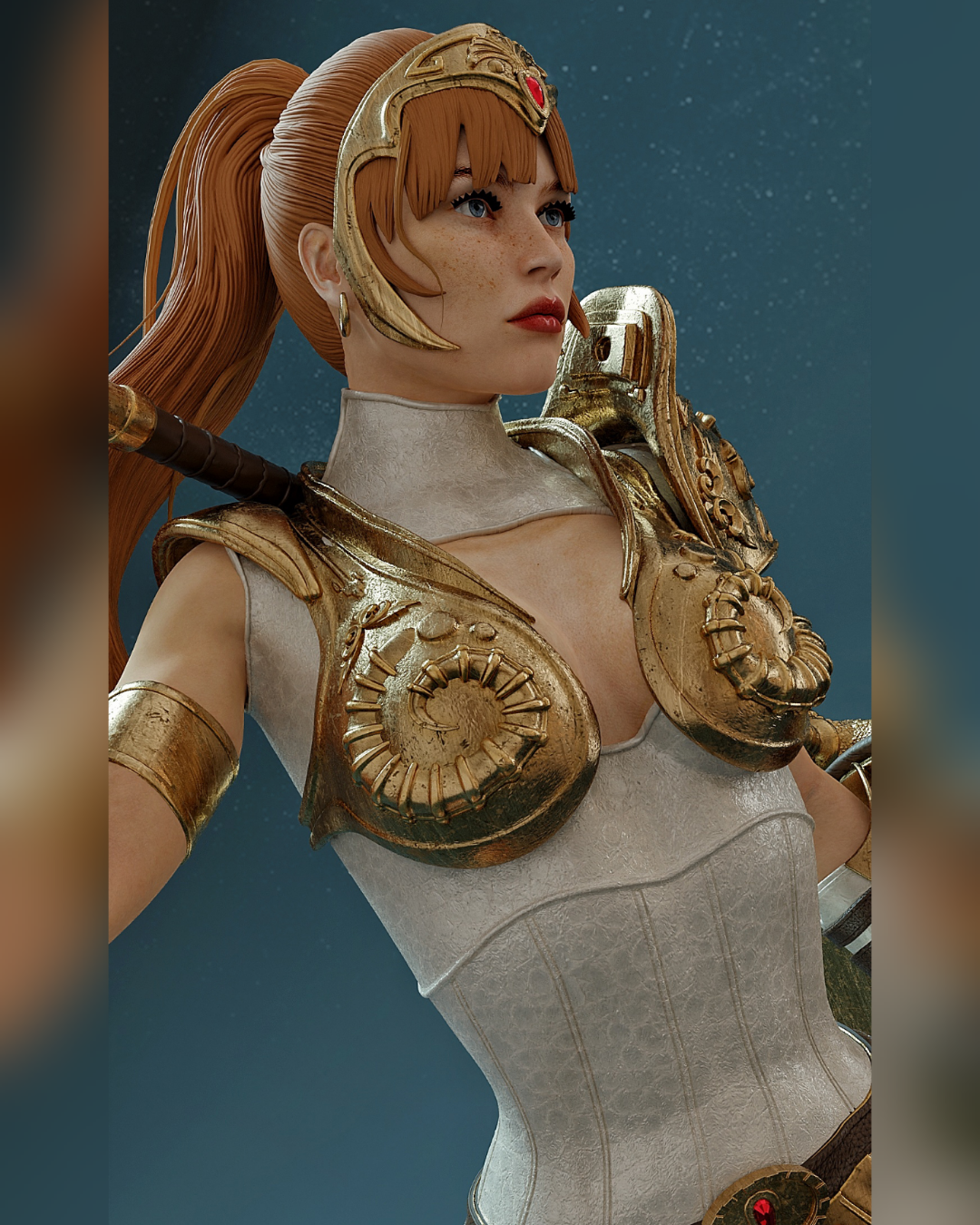 Warrior Goddess Statue 3D-Printed Kit