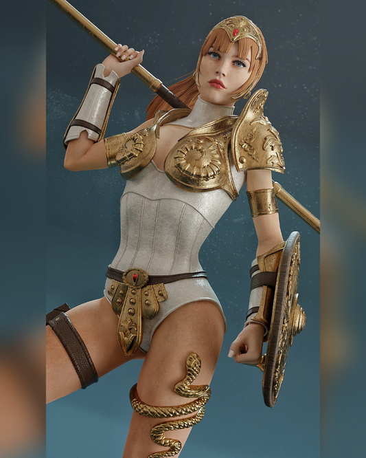 Warrior Goddess Statue 3D-Printed Kit