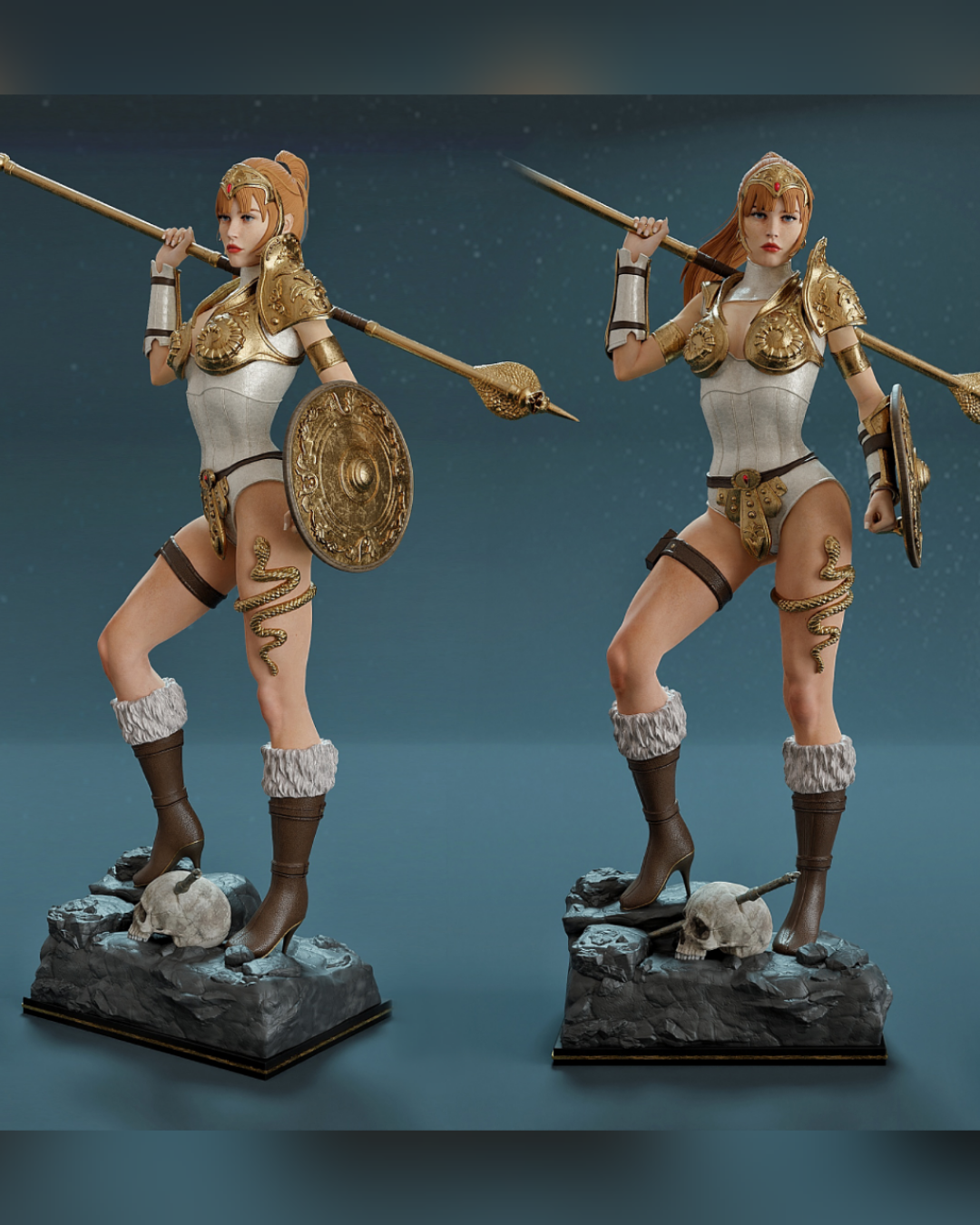 Warrior Goddess Statue 3D-Printed Kit