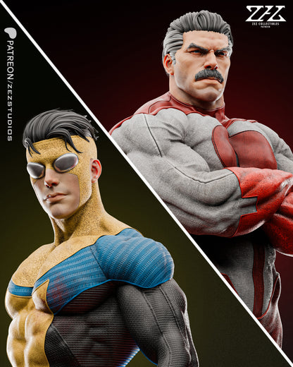 Invincible & Omni Man Statue 3D-Printed Kit