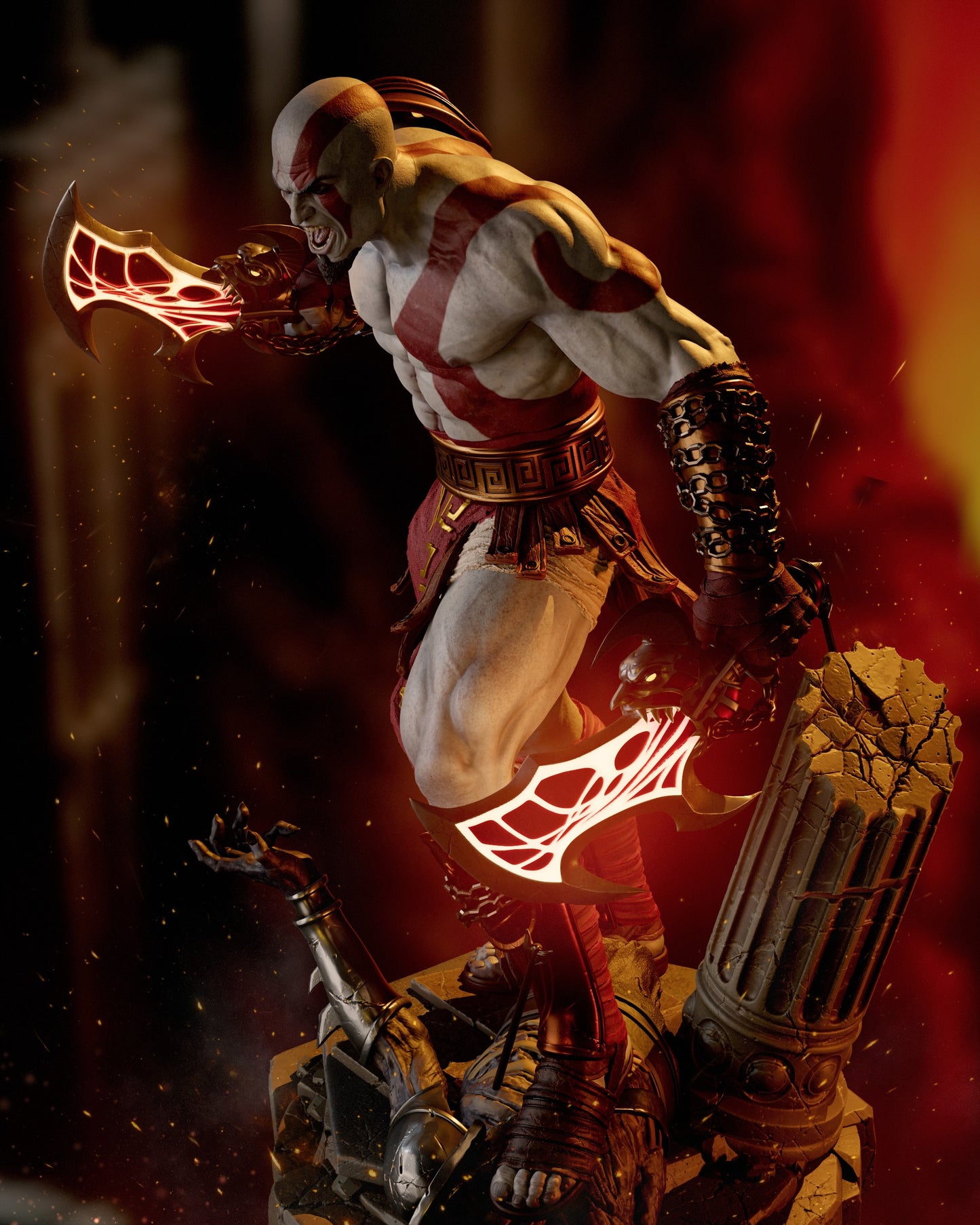 Kratos Statue 3D-Printed Kit