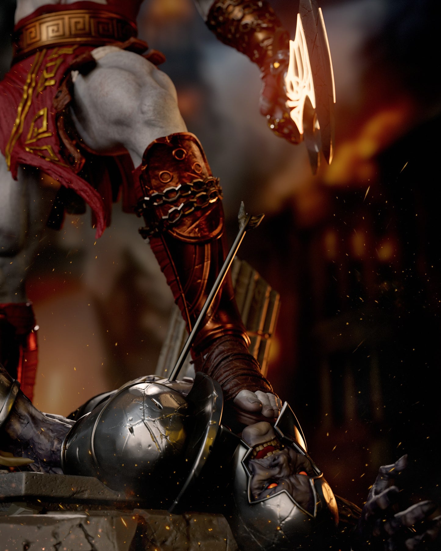 Kratos Statue 3D-Printed Kit